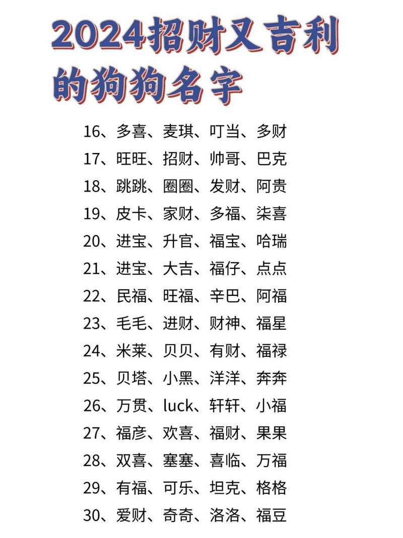 取名字大全狗宝宝 狗娃取名字大全