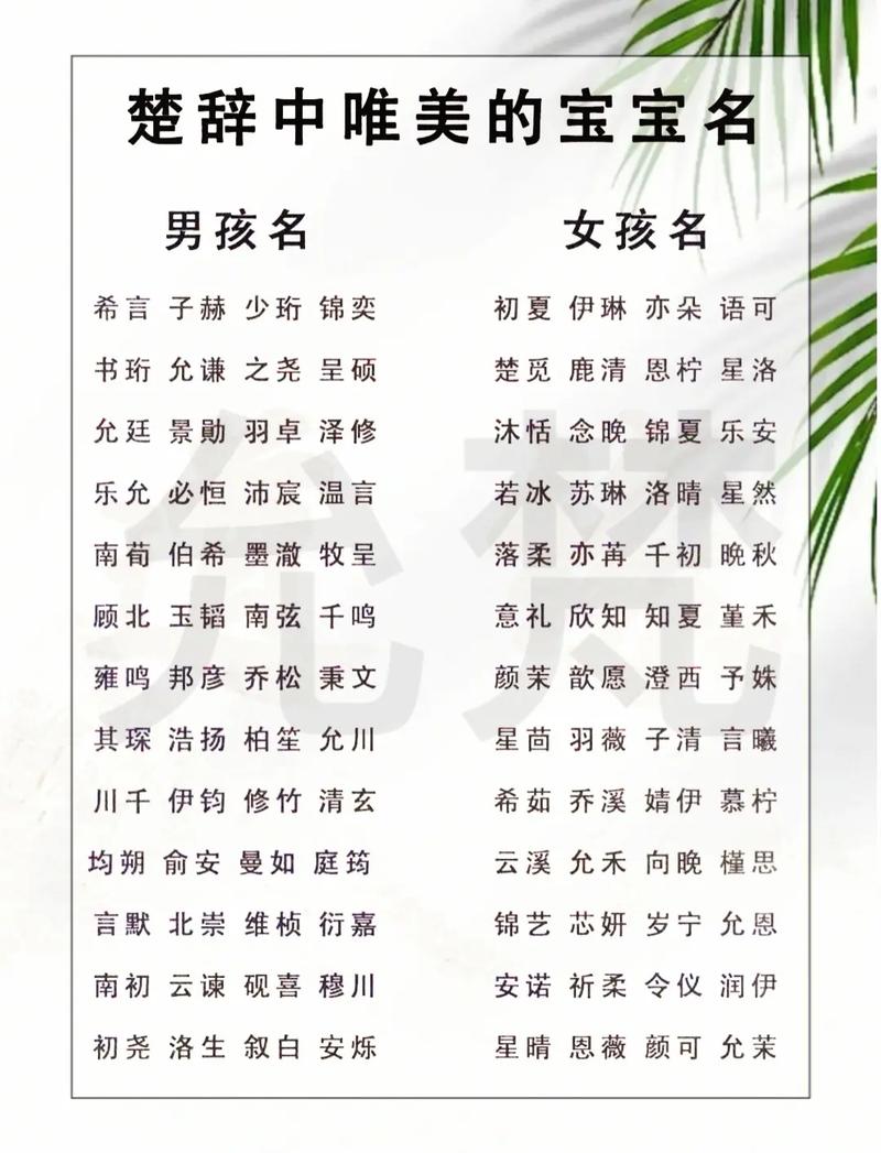 楚辞取名男孩虎宝宝怎么取名好听 虎宝宝楚辞起名字大全