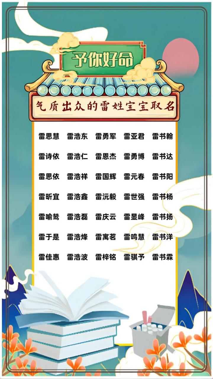 虎宝宝雷字起名大全女孩 虎女宝宝的名字大全两个字