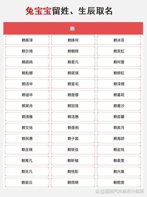 给姓赖的男宝宝起名字 姓赖男孩取名大全洋气