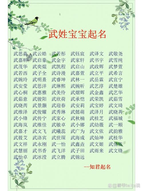 武姓宝宝取名大全男孩 武姓男孩起名2015