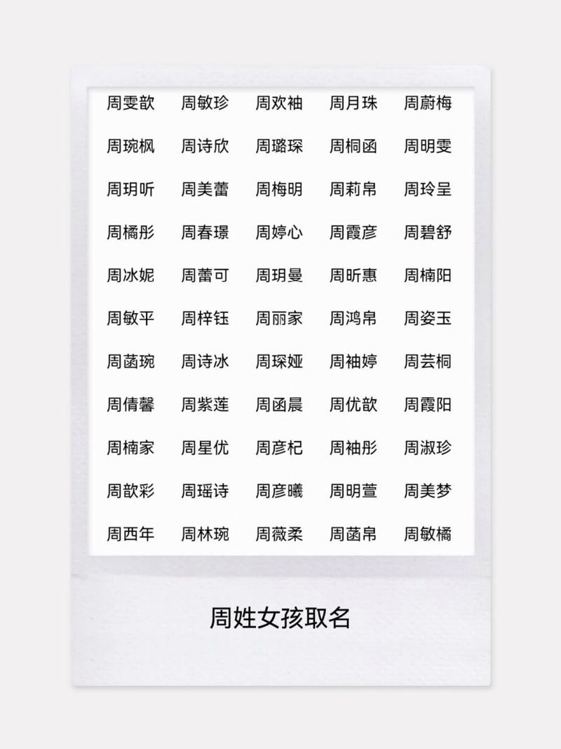 给周姓宝宝取名 周姓取名男孩大气